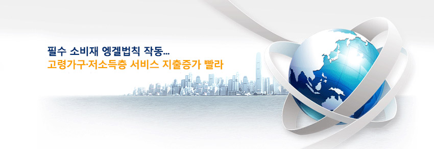 필수 소비재 엥겔법칙 작동…고령가구·저소득층 서비스 지출증가 빨라 