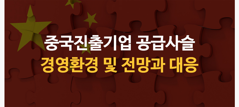 중국진출기업의 공급사슬 경영환경 및 전망과 대응