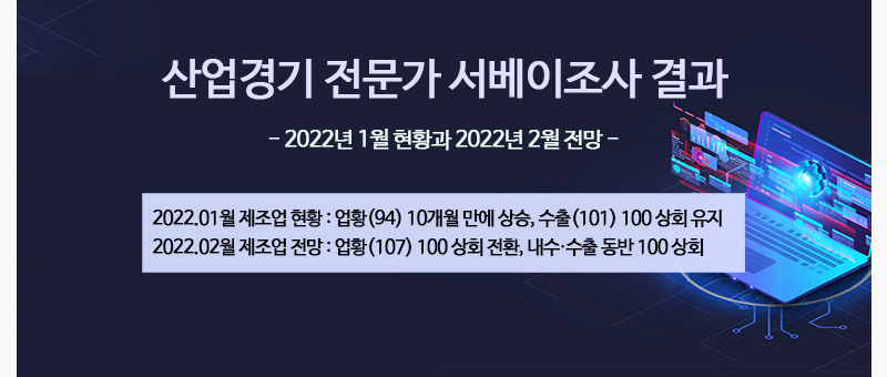 산업경기 전문가 서베이조사 결과 - 2022년 1월 현황 및 2월 현황